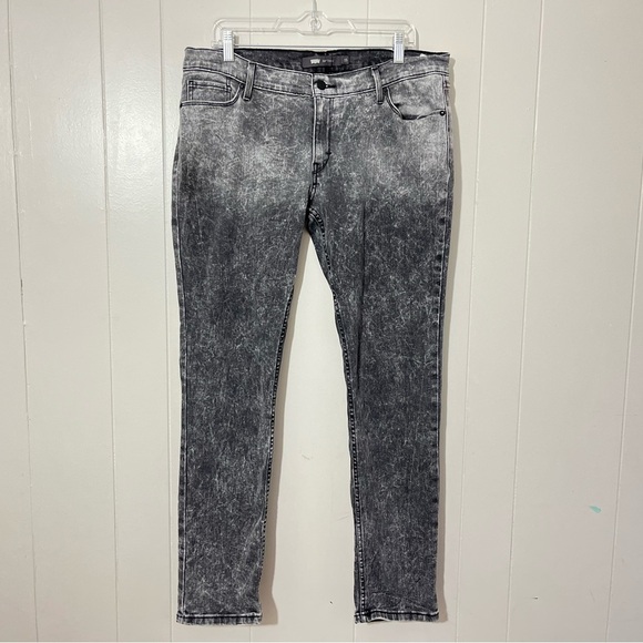 Levis 524 Jeans Skinny Low Rise Acid Wash Denim Gray Size 15 - Picture 1 of 12